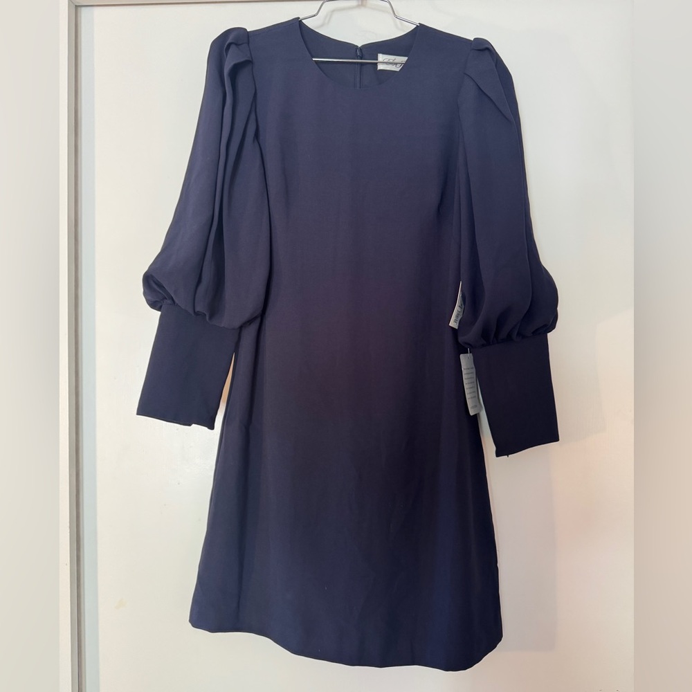 Eliza J NWT Navy Puff Sleeve Dress | Size 4